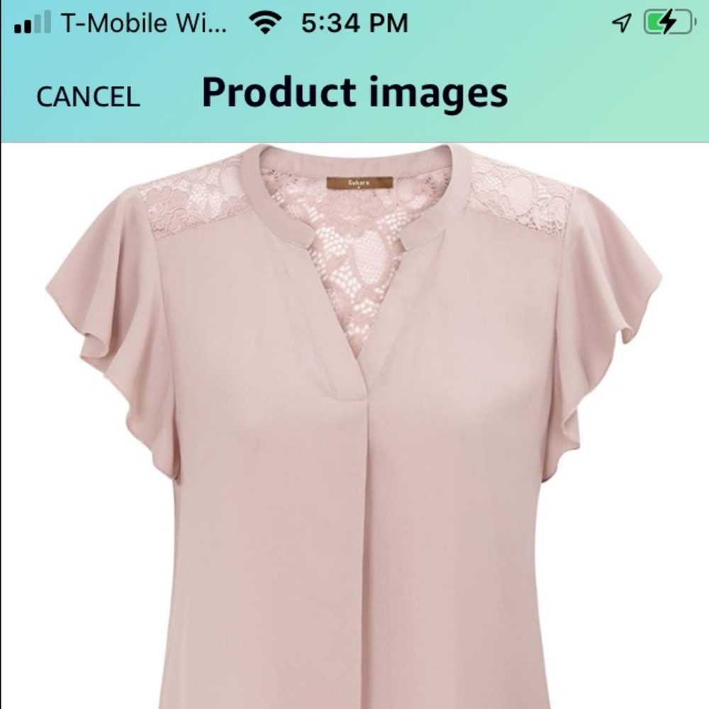 NWT blush pink dress top